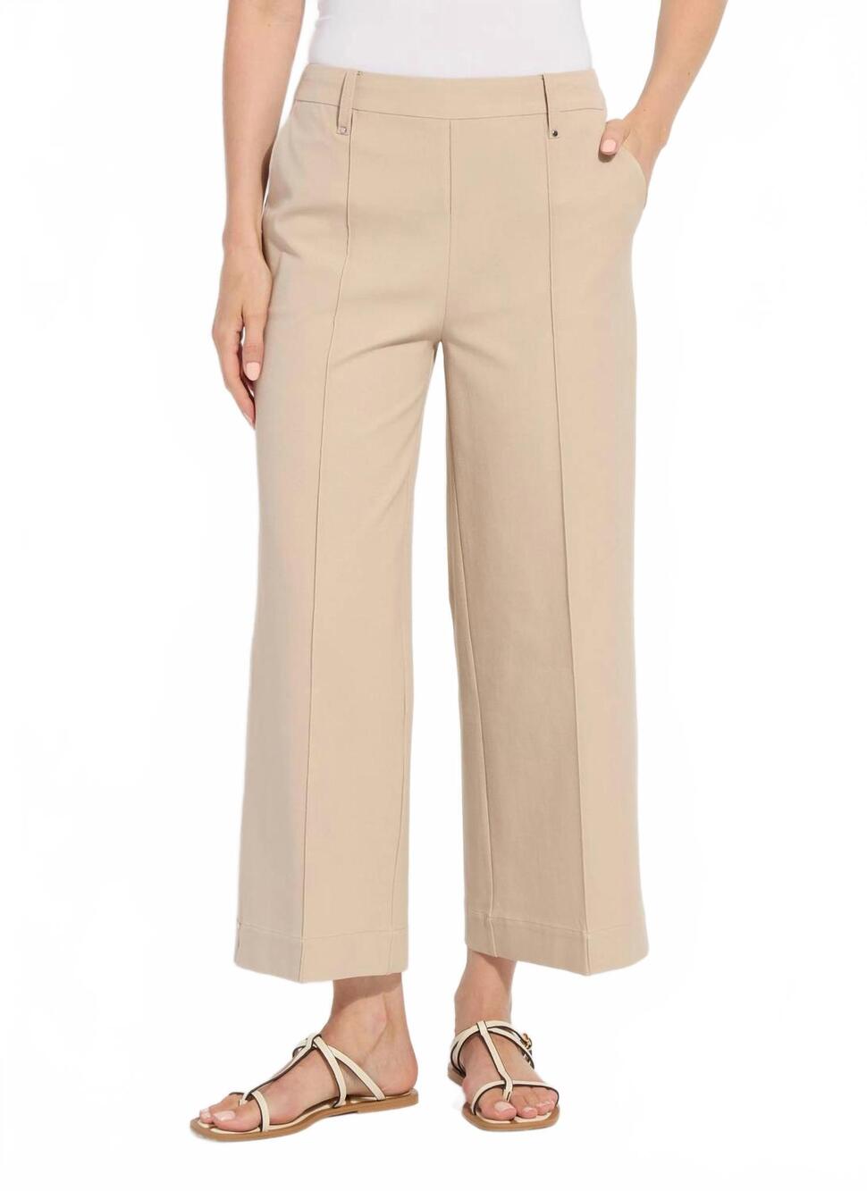 NEW LYSSE miranda straight leg trouser in khaki